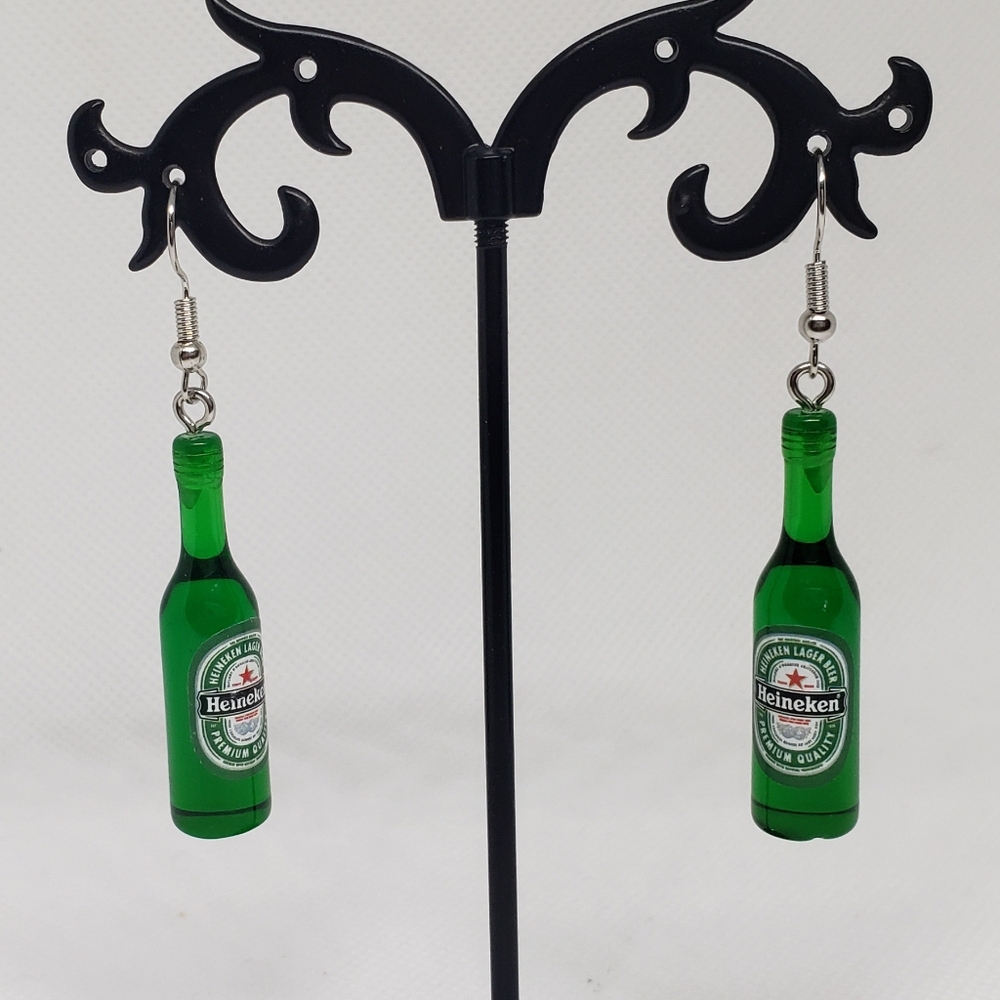 "HOLIDAY SPIRITS" - One Pair of Mini Bottle Earrings